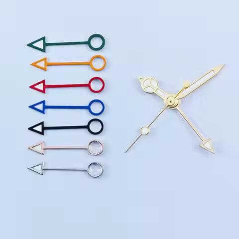 GMT NH34 Watch Hands Gold 4Pins Fit NH34A Movement Blue Green Luminous Pointers Gmt-Needles Mod for 
