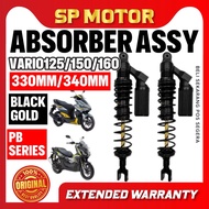 VARIO125 VARIO150 VARIO160 REAR ABSORBER SET ASSY PB SERIES BLACK/GOLD 330MM 340MM ABSORBER FOR VARI