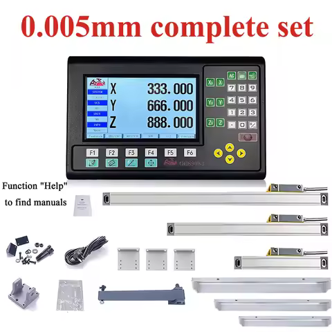 19 Languages 2 Axis LCD DRO/3 Axis LCD DRO SET Digital Readout AC220V/110V with 2/3 Pieces 100-1000m