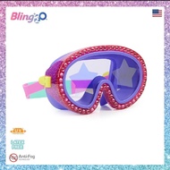 BLING2O แว่นตาดำน้ำเด็กสีสดใส ยอดฮิตจากอเมริกา ROCK STAR GLITTER MASK STRAWBERRY ป้องกันฝ้าเเละ UV ถ