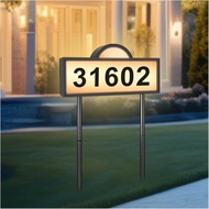 Solar Address Sign, Address Signs for Houses, House Numbers for Outside Light up, LED Illuminated Ad
