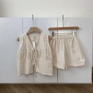 Evelyn/ Set Women's Beach Suit/ Vest Strap Shorts/ Short Pants/ Beach Pants