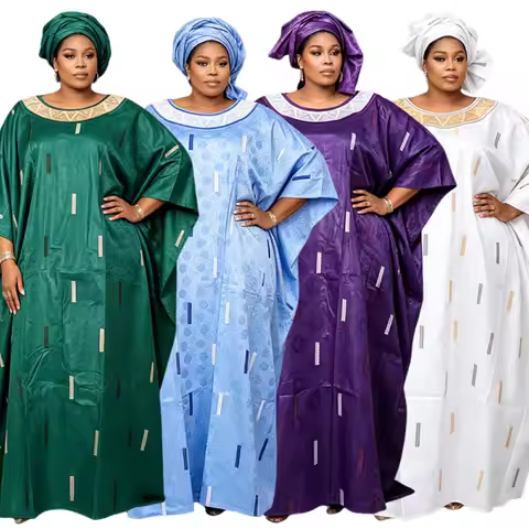 nigerian traditional outfit fashion robe africaine dashiki african dresses for woman wedding party c