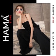 HAMA STORE H6 bustier jumpsuit - Luxurious wide-leg long style
