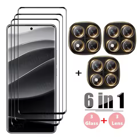 6in1 Glass For Poco X7 Screen Protector Poco X7 Tempered Glass 3D Protective Phone Camera Lens Film 