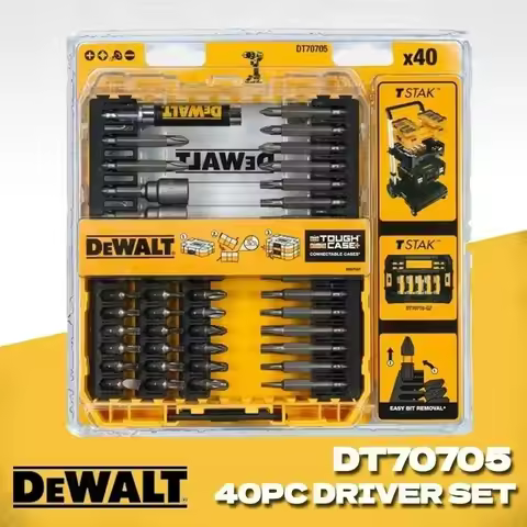 DEWALT DT70705 Screwdriver Bit Set in Heavy Duty Case 40 Pieces Cordless Drill Driver Bits Set Power