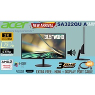 ACER SA322QU A Ultra Slim 31.5"QHD-75hz IPS / SA322Q FHD-75hz IPS / 27" SA272U WQHD-75hz IPS - 1ms w