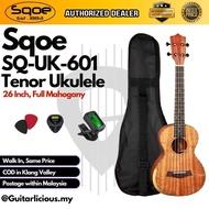 SQOE SQ-UK-601 , 26 inch Tenor Full Mahagony Body Ukulele ( SQUK601 / SQ-UK / UK601 / 601 )