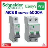 (SG Stock) Schneider Miniature Circuit Breaker(MCB), Easy9 Pro, 6A, B curve, 6000A [1Pole / 2Pole] [