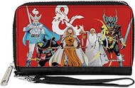 Wizards of the Coast Wallet, Zip Around, Dungeons and Dragons Five Action Figure Group Pose Red, Veg