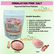 [ArtDomShop13] FINE HIMALAYAN PINK SALT 100g - BUY 1 Fine Salt and GET FREE 1 COARSE Salt -Pakistan
