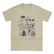 Lelaki The X Files T Shirt Mulder Scully Dana Fox Duchovny Cases Tv Kapas Pakaian Lengan Pendek Lehe