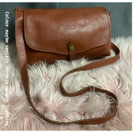 IL Bisonte shoulder bag metal fittings leather brown Women Japan