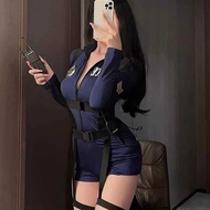 SK Sexy Policewoman Cosplay Party Costume Hot Anime Dirty Cop Officer Roleplay Outfit Women Teddy