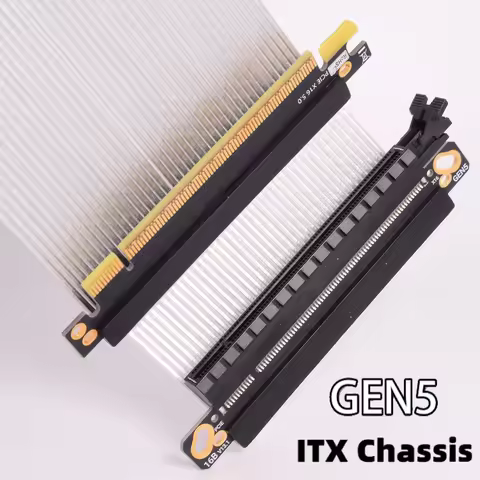 JHH-Link PCIE 5.0 GEN5 X16 Dual Reverse Graphics Card Video Extension Cable High-Speed Lossless Rise