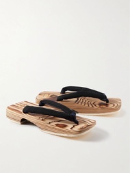 移民割愛不議價  SNOW PEAK Cotton-Canvas and Cedar Sandals 雪駄 木屐  拖鞋  ONE SIZE US7-9