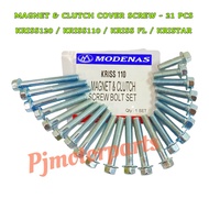KRISS 120 110 KRISS FL KRISTAR KRISS 1 , 2 (21PCS / 1 SET) MAGNET CLUTCH ENGINE SCREW BOLT ENJIN COV