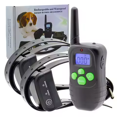 For 2 Dogs Anti Bark Shock Control Training Collar For Small/Medium/Large Dogs 100g2280