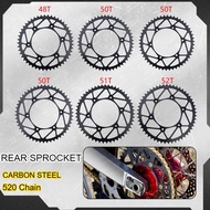 Motorcycle 48T 50T 51T 52T Rear Sprocket Carbon Steel Chain Wheel For KTM HUSQVARNA GASGAS HONDA YAM