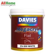 ▥◑Paint White 4L Megacryl Flat Latex DAVIES DV-500