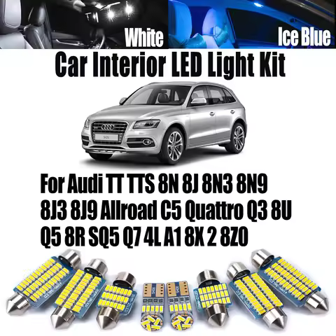 Canbus LED Interior Reading Light Kit For Audi TT TTS 8N 8J 8N3 8N9 8J3 8J9 Allroad C5 Quattro Q3 8U