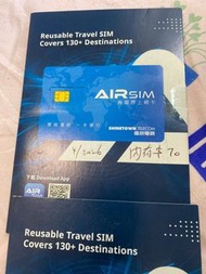 半價激抵,內有$70儲值額, AIRSIM 漫遊上網SIM卡, 全世界多個國家都可以使用, 2026年4月尾前, 有效期一年 日本 中國 美國 歐洲 英國 電話卡上網卡 新加坡 馬來西亞 泰國 復活節