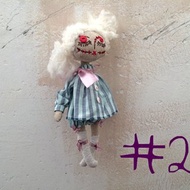 Rag creepy doll #2, OOAK haunted halloween doll, handmade horror weird doll