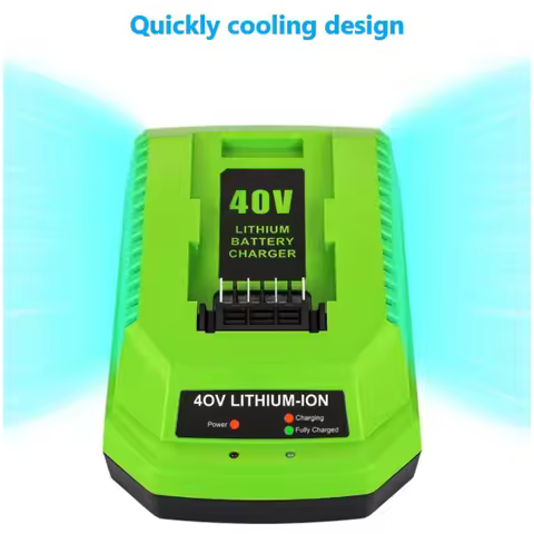 ABFKL 40V Lithium Battery Charger for GreenWorks 29482 G-MAX 40V Li-Ion Battery 29472 29482 29652 G4