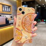 Tide brand fruit phone case for iphone 13 13pro 13promax 12 12pro 12promax Cute and creative lemon and orange oil painting pattern case iphone 11 11promax Beautiful fashion phone case for iphone x xr xsmax Elegant Silicone Phone Case for iphone 7plus 8+