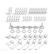 50pcs Pegboard Accessories Organizer Kit, Pegboard Hooks Set for Hanging Storage