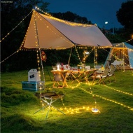 HUIJIANG Tent Light, Light String Hand Crank Power LED Outdoor Tape Measure Lamp, Strip Light Storag