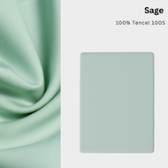 Ga Giường lụa Tencel 100s 1m2x2m và 1m4x2m màu trơn bo chun Cao Cấp À Ơi Concept không xù trơn mượt