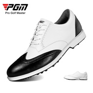 PGM XZ168 รองเท้าผ้าใบ ไมโครไฟเบอร์กันน้ำลำลองสำหรับผู้ชายไม่ลื่นรองเท้ากอล์ฟสไตล์อังกฤษรองเท้าลำลอง
