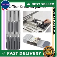 The ShopKl Drawer Store Knife Organiser Tray Plastic Knife Holder Knives Utensil Rack Storage Cabine