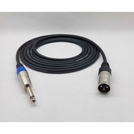 Cable audio canare 4mtr jack akai 6.5mm male to xlr male