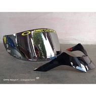Flat visor KYT r10 Paket Flat visor + Spoiler KYT R10 / gratis stiker visor KYT