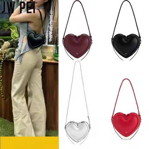 JW Pei Heart-shaped Crossbody Bag, Niche Design, Sweet and Cool, 3D Heart-shaped Bag, High-end Shoul