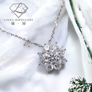 ［Real Moissanite］Can Pass Diamond Test 18K Gold Sun Flower Necklace Pendant MNG042 Moissanite Neckla