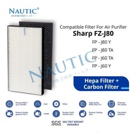 HEPA Filter SHARP Air Purifier FP-J60 FP-J80 FP-J80Y FP-J60Y FZ-J80HFE