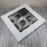 Superior Products) Cupcake Hole 9 White / Box Cupcake Muffin Cake Packaging