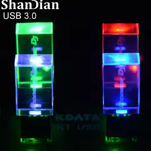 Beautiful USB 3.0 Flash Drives Pioneer DJ Pen Drive 64GB Colorful LED High Speed Memory Stick 32GB 1