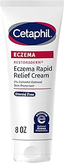CETAPHIL ECZEMA RESTORADERM FLARE-UP RELIEF CREAM, For Eczema Prone Skin, 8 oz, Barrier Repair, 48 H