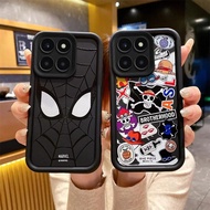 Casing For Honor X6A Cute Cartoon Kulomie Cartoon Cat Black Silicone Angel Eye Honor X6A oft Casing