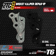 BREMBO 4 PISTON 1 PIN AXIAL DISC CALIPER BRACKET 300MM RX KING BOTTOM YOUNG YEAR BY 2TC FACTORY 2TC