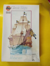 英國  AIRFIX 16世紀 1628年  Wasa  瑞典華沙號大帆船， 英國造塑膠 1: 144 比例模型,  這大帆船是瑞典皇帝所建造的大戰船， 不幸地首次處女航有強側面風， 導致最下層砲窗口