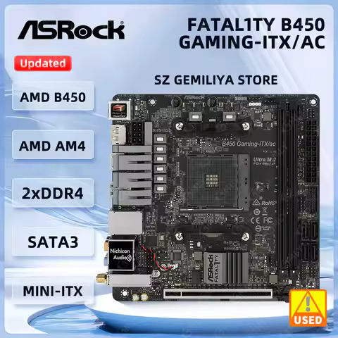 ASRock B450 B450M Mini-ITX Motherboard Fatal1ty B450 Gaming-ITX/ac Socket AM4 support Ryzen 5700 140
