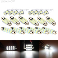 LOOKSHOW 20Pcs LED Car Interior Inside Light Dome Map Door License Plate Lights White D7V2