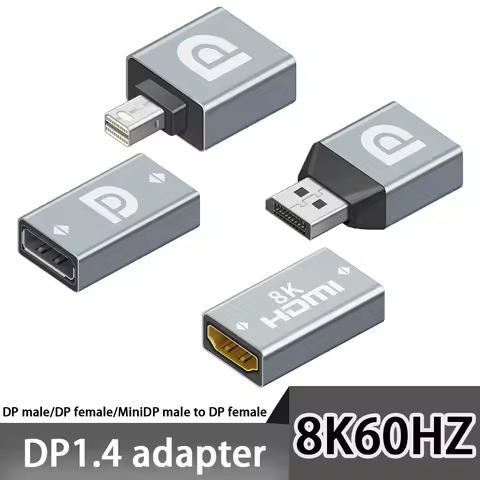 Mini Displayport To Displayport 8k DP1.4 Adapter 8K@60Hz DP Mini Male To DP Female Extention Adapter