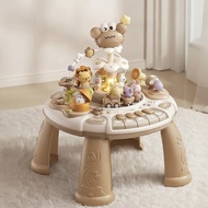 Baby Activity Table with Piano Educational Crab Activity Table Toy Developmental Fine Motor for Babi