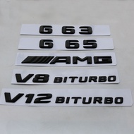 Benz Black Wordmark G500 G63 G65 AMG Modified Car Logo Rear Tail Logo V8 V12 BITURBO Side Logo